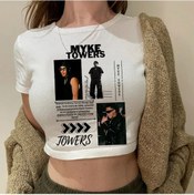 Resim Snapbuymyke Towers Slim Fit Babydoll Kırpılmış Üst 2025 Yaz Gençler Shoujo Kız Tarzıkahverengikadın Kahverengi 