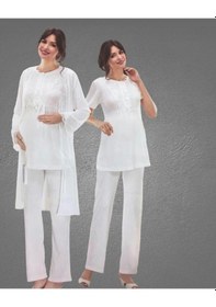 Resim Nehir 2036 Hamile Lohusa 3Lü Pijama Sabahlık Takım (286567794) 