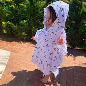 Resim Mama Yoyo Fırfırlı Kiraz Müslin Panço - Pembe / 3-4 Yaş 