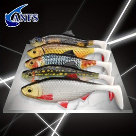 Resim ANFS 2 Adet Yumuşak Balıkçılık Seti 3D 14cm/5.5 İnç Yapay Yem Shad Turna Alabalık Zander Kedi Balığı Olta Takımı Isca 