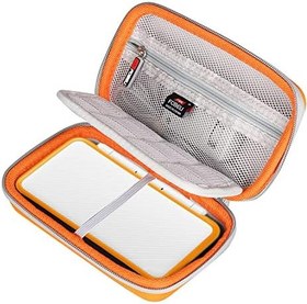Resim FBLFOBELI EVA Sert Saklama Kılıfı Nintendo 2DS XL ile Uyumlu 8 Oyun Kartına Uygun (Sadece Turuncu Kılıf) 