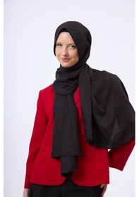 Resim Mirsoy Scarf Velora Modern Desen Şal Siyah 