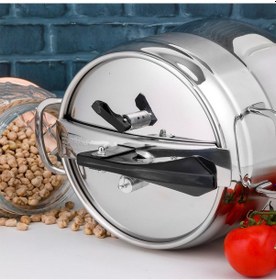 Resim Cooker Lara 8 Lt Paslanmaz Çelik Düdüklü Tencere Ckr912 Gri 