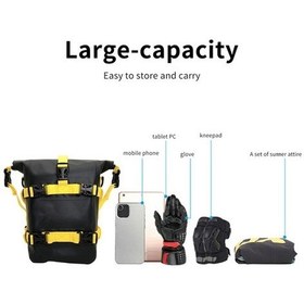 Resim Pazly Su Geçirmez 8l Siyah Motosiklet Çerçeve Çantası - Omuz Çantası Uygundur Diğer 