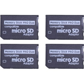 Resim KingKuee Psp Serisi Için 4x Mini Microsd Tf - Adaptör Sd Sdhc Kart Okuyucu (Yurt Dışından) 