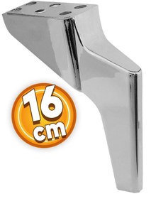 Resim Badem10 Logan Lüks Mobilya Kanepe Sehpa Tv Ünitesi Koltuk Ayağı 16 Cm Krom Baza Ayakları 