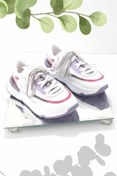 Resim Bambi Beyaz Lila Parasüt Kadın Sneaker K01991016067 