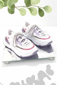 Resim Bambi Beyaz Lila Parasüt Kadın Sneaker K01991016067 