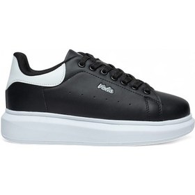 Resim Volis Siyah-beyaz Kalın Taban Günlük Bağcıklı Erkek Sneaker Ayakkabı Siyah 