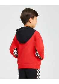 Resim Skechers B Lw Fleece Hoodie Sweatshirt Büyük Erkek Çocuk Kırmızı Sweatshirt Sk242042-600 Kırmızı 