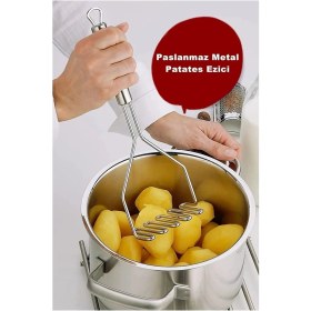 Resim Saint Belisama Paslanmaz Çelik Patates Ezici, Pratik Patates Ezici Püre Yapıcı , Mama Yapıcı Aparat 
