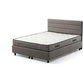 Resim Minar 160X200 Motya Baza Başlığı Seti - Açık Gri 