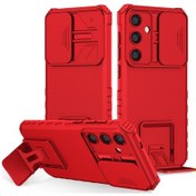 Resim Samsung Galaxy Uyumlu S25+plus 5g Stereoskopik Tutucu Kayar Camshield Telefon Kılıfı 