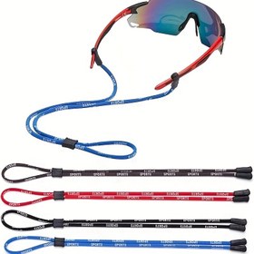 Resim 4'lü Gözlük Kayışı - Gözlük Tutucu Kayış - Gözlük Zinciri Kolye İpi - Spor Moda Gözlük Kayışı Kordonu Ayarlanabilir Gözlük Bağlama İpi - Moda Cam veya Reçeteli Cam için 