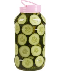 Resim Girist Büyük Boy Tutma Kollu Cam Kavanoz 8 Lt Şeffaf 