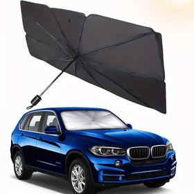 Resim 1 adet Taşınabilir Araba Güneşlik - SUV'lar ve Off-Road Araçları için Dayanıklı UV Koruma Ön Cam Kapağı, Kolay Kurulumlu Katlanabilir Tasarım, Dış Mekan Temel Ekipmanları|Modern Araba Aksesuarı|Katlanabilir Tasarım 