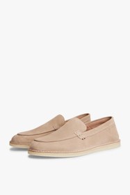 Resim Tommy Hilfiger Erkek Dikişli Bej Süet Loafer 