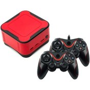 Resim M12 Mini Cube Arcade Oyun Konsolu HD TV Oyun Denetleyiciler 64GB Siyah 