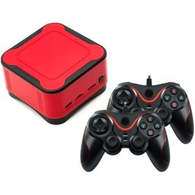 Resim M12 Mini Cube Arcade Oyun Konsolu HD TV Oyun Denetleyiciler 64GB Siyah 