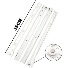 Resim Go İthalat 35cm 1 Takım Çekmece Rayı 1 Adet Gümüşi 