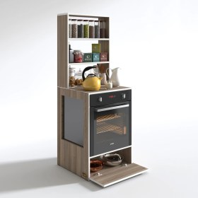 Resim Kenzlife ankastre fırın dolabı hümeyra crd 165*60*56 mutfak kapaklı 