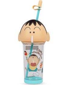 Resim Vagonlife Crayon Shinchan Tritan Pipetli Matara 500 Ml - Mavistandart Turkuaz 