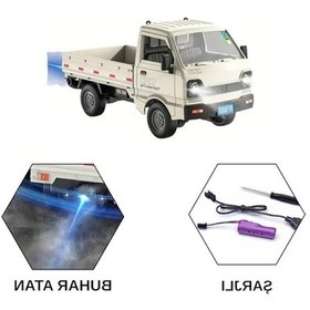 Resim Uzaktan Kumandalı Işıklı Kamyonet, Şarjlı İş Makinesi İle 4x4 Araç 