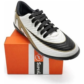 Resim Superlig Beyaz Siyah Gold Halı Saha Ayakkabısı Hafif & Daya... Beyaz 