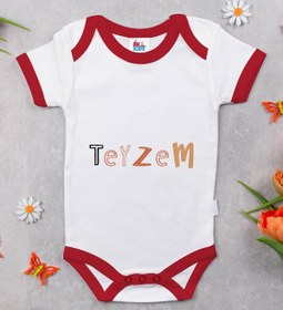 Resim Bitmeyen Kartuş Bk Kids Teyzem Tasarımlı Kırmızı Bebek Body Zıbın-1 