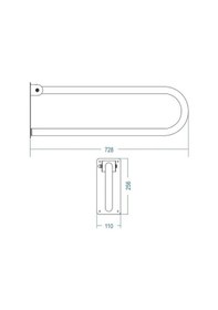 Resim Duxxa Mafsallı Tutunma Barı P.33001 Krom 