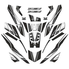 Resim Honda Pcx 2025 Uyumlu Tankpad Full Set 36 Parça Gri Beyaz Renk 
