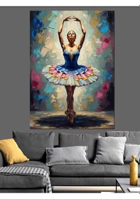 Resim Ahşap Tablo Yağmurlu Sokakta Kırmızı Balonlu Kız 