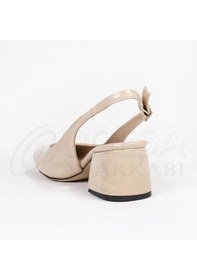 Resim Mergenshoes Mf302 Ten Düz Kadın 6 Cm Topuklu Ayakkabı Ten 