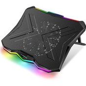 Resim Rampage Ad-Rc8 Showy 180mm Fan15-17.3 Rgb Notebook Soğutucu Stand Laptop Soğutucu Gaming 