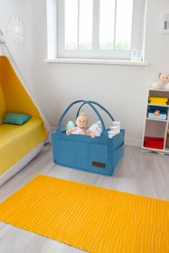 Resim YUNUSOĞLU HOME Keçe Anne Bebek Bakım Çantası Yenidoğan İçin Organizer Düzenleyici Mavi 