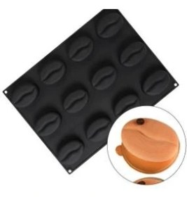 Resim Pastry Planet 12 Porsiyon Kahve Çekirdeği Silikon Kalıp 