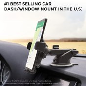 Resim 1pc Evrensel Dönebilen Araba Telefon Tutucu Gösterge Paneli Montajı, ABS Malzeme, Su Geçirmez Olmayan, Kolay Tek Dokunuş Kilidi ve Serbest Bırakma, Tüm Araç Tipleri ile Uyumlu 