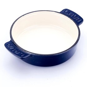 Resim Lava Döküm Yuvarlak Güveç Kabı Döküm Demir Yekpare Çift Kulplu 14 cm 