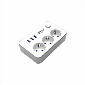 Resim 3406 Termal Akım Korumalı, Çocuk Korumalı, 3 X Usb, 2mt Uzatma Kablosu 3nanlü Priz, Beyaz 1 