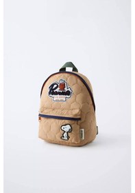 Resim Çocuk Sırt Çantası Snoopy Desenli Noblekids Bej 