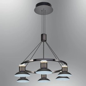 Resim Özcan Aydınlatma 3127-6A Foola 6'lı Sarkıt Kumandalı Platin 