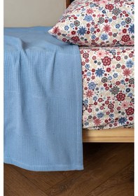 Resim Soley Serenity %100 Pamuk 220 X 240 Cm Battal Boy Pike Mavi 