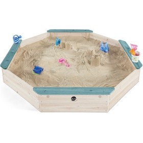 Resim Plum Dev Ahşap Kum Havuzu - Turkuaz Çok Renkli 