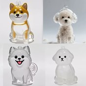Resim 1/4 Adet Şeffaf Köpek Tüyü Anı Kapsülü - Sevimli Köpek Şekilli Mühürlü Evcil Hayvan Tüy Saklama Kutusu, Köpek Şekilli Anahtarlık - Eşsiz Kolye Yapımı, Köpek Severler ve Yas İçin Sıcak Seçim, Basit Sergileme, Şeffaf Malzeme 