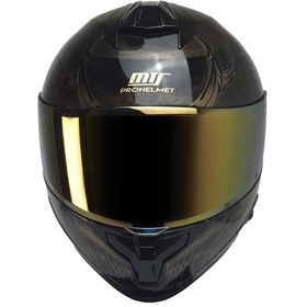 Resim Mts X340 Coldy Gold Fullface Gold Camlı Motosiklet Kaskı Gold Siyah 