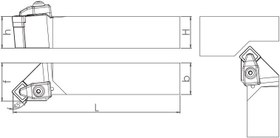 Resim T Sistem - ISO TSSNR/L 45° Dış Çap Torna Kalemi 