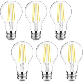 Resim Heka LED Filament Rustik Ampul 6W Beyaz Işık - 4 Adet 