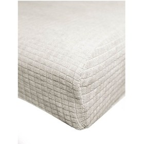 Resim Krem Sandalye Kılıfı Yıkanabilir Likralı Esnek Lastikli Sandalye Örtü 6 Adet Krem 