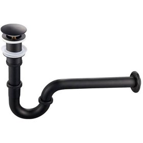 Resim Boheme S Tipi Bas-çek Paslanmaz Lavabo Sifonu Siyah Siyah 