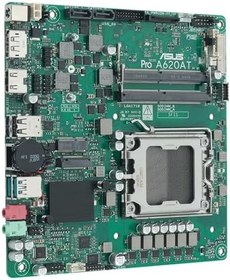 Resim ASUS PRO A620AT-CSM AMD A620 AM5 DDR5 6400 DP HDMI M2 USB3.2 Thin Mini ITX LVDS Bağlantı, Asus Control Center Express Lisansı! 
